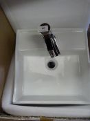 *Square Contemporary Wash Basin with Waterfall Tap
