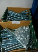 *2 Boxes of M10 x 130 Cup Head Square Bolts