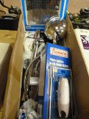 *Box Containing Assorted Bathroom Accessories including Shower Heads, Riser Rails, Hoses, Ball