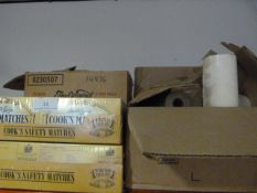 *Box of Thermal Printer Rolls & 24 Boxes of Cooks Safety Matches