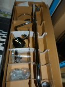 *Set of Chrome Accessories including Soap Dish, Glass Toilet Roll Holders, Towel Rails etc
