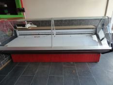 8ft Deli Style Serve over Counter with Curved Glass Front Model MIX250