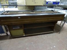 *Wood and Stainless Steel Salad Counter