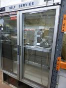*Eurofriggo Double Door Display Fridge Enclosed by Glazed Doors