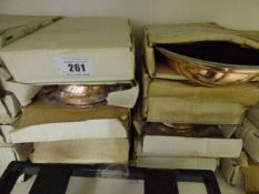 12 Copper and Steel Balti Dishes