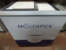 Caravell Ice Cream Fridge Enclosed by Sliding Lid Branded Movenpick