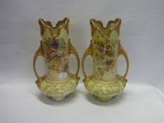 pair of large mantle vases