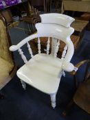 White Painted Posture Correction Chair