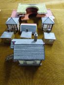 Assorted Hornby railway buildings, tunnel entrances etc