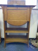 Oak Bookcase with Desk