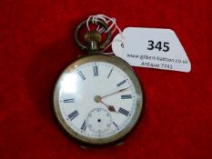 Silver cased pocket watch