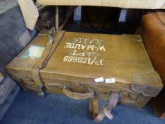 Leather Strapped Suitcase