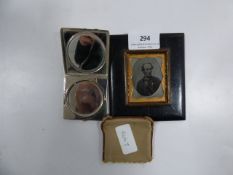Old Framed photograph and compact