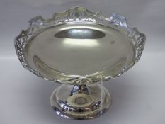 Silver Pedastal fruit tazza weighing 689 grams approx