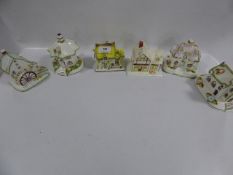 Five colport miniature buildings