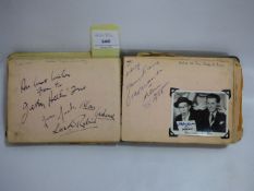 A Good collection of autographs including an early Morcombe and Wise