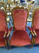 Upholstered High Backed Arm Chair