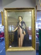 Gilt Framed Print of The Queen