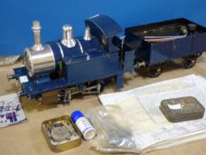 Live steam 3/2 inch titch with wagon