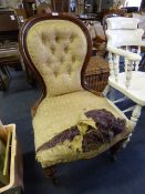 Mahogany Framed Nursing Chair