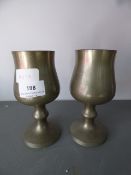 Pair of Pewter Goblets