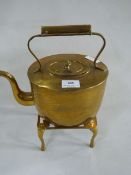 brass kettle on stand