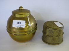 H Hornshaw & Sons cartwheel hub and a Liptons Tea Caddy