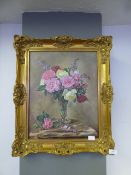 Gilt Ornate Framed Print of Flowers