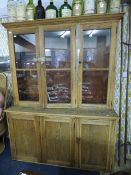 Glazed Oak School Cabinet