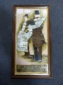 Maw & Co Tube Line Tile Picture - Victorian News Vendor