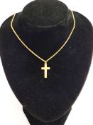 15 carat neck chain with cross weighing 6 grams