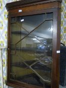 Georgian Mahogany Corner Cupboard with Inlaid Detail