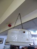 Etched and Frosted Glass Ceiling Globe