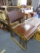 5 Bakelite Church Hall Chairs