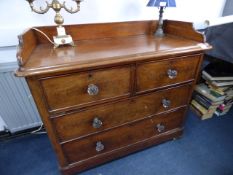 4 Drawer Wash Stand in Mahogany