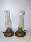 pair of portable oil lamps