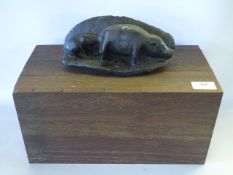 Tropical hard wood block and carving