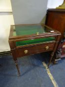 Mahogany Flat Showcase with Drawer