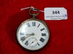 Silver cased pocket watch
