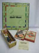 Pelham puppet and early monoply set