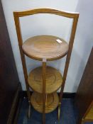 Oak 3 Tier Folding Cake Stand