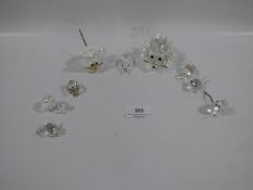 Collection of small crystal animals