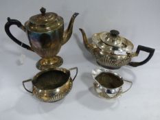 Four Piece Mapping and Web Plated Tea Set