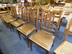 Set of 4 Oak Dining Chairs