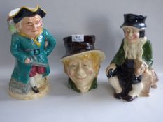 3 Comical Toby Jugs