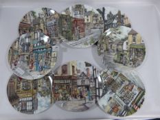 Collection of Royal Doulton Limited Plates of Shops