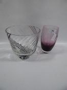 Two Caithness glass vases
