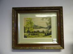 Pair of Watercolours with Ornate Frames