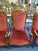 Upholstered High Backed Arm Chair