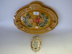 Amstel ales advertising plaque with associated Kings Keg Bitter